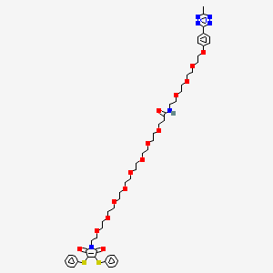 molecular formula C52H70N6O15S2 B15340095 N-(Methyltetrazine-PEG4)-amido-PEG8-3,4-dithiophenolmaleimide 