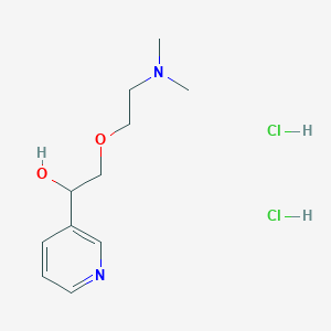 molecular formula C11H20Cl2N2O2 B153402 alpha-((2-(Dimethylamino)ethoxy)methyl)-3-pyridinemethanol dihydrochloride CAS No. 131964-31-3