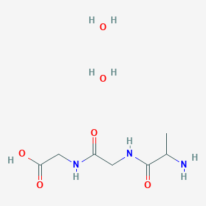 molecular formula C7H17N3O6 B15340206 DL-Alanylglycylglycine dihydrate 