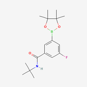 molecular formula C17H25BFNO3 B15340235 N-tert-Butyl-3-fluoro-5-(tetramethyl-1,3,2-dioxaborolan-2-yl)benzamide 
