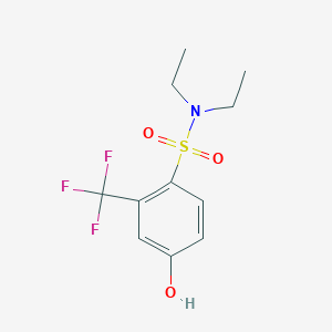 molecular formula C11H14F3NO3S B15340292 N,N-Diethyl-4-hydroxy-2-trifluoromethylbenzenesulfonamide 