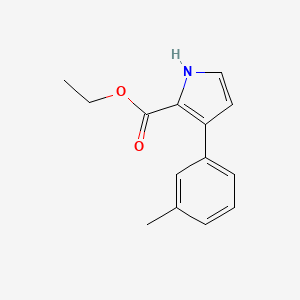 molecular formula C14H15NO2 B15340415 Ethyl 3-(m-tolyl)-1H-pyrrole-2-carboxylate 