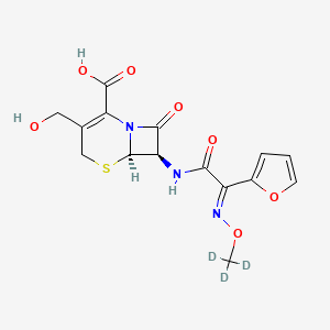 molecular formula C15H15N3O7S B15340495 Descarbamoyl Cefuroxime-d3 