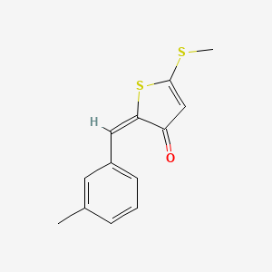 molecular formula C13H12OS2 B15340537 2-(3-Methylbenzylidene)-5-(methylthio)thiophen-3(2H)-one 