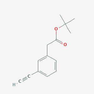 molecular formula C14H16O2 B15340789 tert-Butyl 2-(3-ethynylphenyl)acetate 