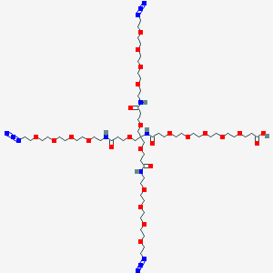 molecular formula C57H107N13O26 B15340831 Acid-PEG5-Amide-Tri(3-methoxypropanamide-PEG4-Azide) Methane 
