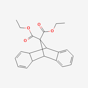 molecular formula C21H22O4 B15340933 Diethyl tetracyclo[6.6.1.02,7.09,14]pentadeca-2,4,6,10,12-pentaene-15,15-dicarboxylate 