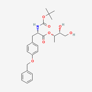 molecular formula C25H33NO7 B15340945 [(2S,3R)-3,4-dihydroxybutan-2-yl] (2S)-2-[(2-methylpropan-2-yl)oxycarbonylamino]-3-(4-phenylmethoxyphenyl)propanoate 
