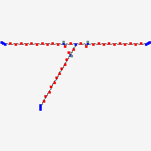 molecular formula C81H159N13O36 B15340964 Tri(Azide-PEG10-NHCO-ethyloxyethyl)amine 