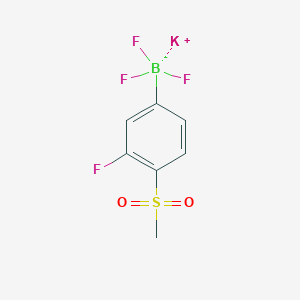 molecular formula C7H6BF4KO2S B15340979 Potassium [3-fluoro-4-(methylsulfonyl)phenyl]trifluoroborate 