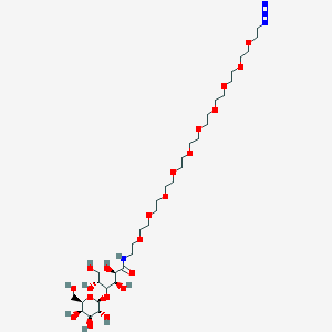 molecular formula C34H66N4O21 B15340997 LG-PEG10-azide 