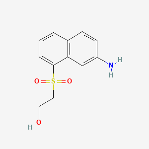 molecular formula C12H13NO3S B15341009 Ethanol, 2-[(7-amino-1-naphthalenyl)sulfonyl]- CAS No. 43001-81-6