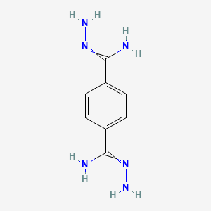 molecular formula C8H12N6 B15341019 Benzene-1,4-dicarbohydrazonamide CAS No. 19173-40-1