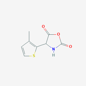 molecular formula C8H7NO3S B15341026 4-(3-Methyl-2-thienyl)oxazolidine-2,5-dione 