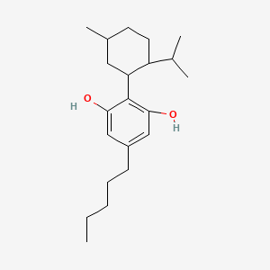 molecular formula C21H34O2 B15341028 1,3-Benzenediol, 2-[5-methyl-2-(1-methylethyl)cyclohexyl]-5-pentyl- CAS No. 4460-20-2