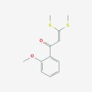 molecular formula C12H14O2S2 B15341045 1-(2-Methoxyphenyl)-3,3-bis(methylsulfanyl)prop-2-EN-1-one CAS No. 37510-43-3