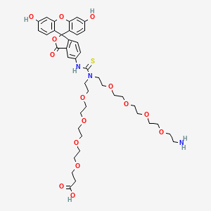 molecular formula C42H55N3O15S B15341124 N-(Amino-PEG4)-N-Fluorescein-PEG4-acid 