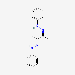 molecular formula C16H18N4 B15341127 N-[(Z)-[(3E)-3-(phenylhydrazinylidene)butan-2-ylidene]amino]aniline CAS No. 2861-48-5