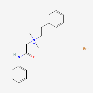 molecular formula C18H23BrN2O B15341187 Dimethylphenethyl((phenylcarbamoyl)methyl)ammonium bromide CAS No. 3131-75-7
