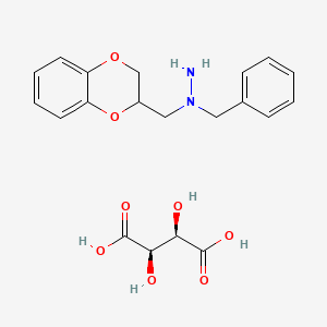 molecular formula C20H24N2O8 B15341213 Domoxin hydrogen tartrate CAS No. 325-23-5
