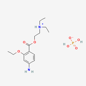 molecular formula C15H27N2O7P B15341221 Benzoic acid, 4-amino-2-ethoxy-, 2-(diethylamino)ethyl ester, hydrogen phosphate CAS No. 18672-84-9
