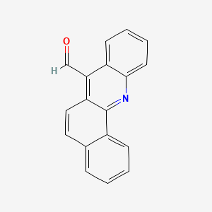 molecular formula C18H11NO B15341230 Benz(c)acridine-7-carboxaldehyde CAS No. 3301-75-5