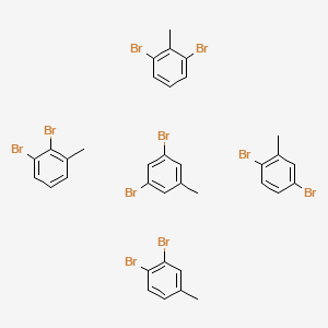 molecular formula C35H30Br10 B15341235 1,2-Dibromo-3-methylbenzene;1,2-dibromo-4-methylbenzene;1,3-dibromo-2-methylbenzene;1,3-dibromo-5-methylbenzene;1,4-dibromo-2-methylbenzene 