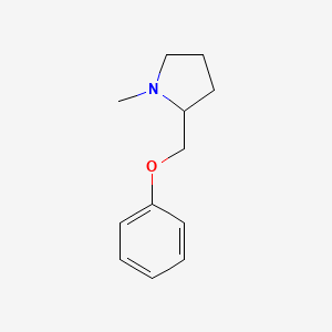 molecular formula C12H17NO B15341245 1-Methyl-2-(phenoxymethyl)-pyrrolidine 