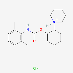 molecular formula C20H31ClN2O2 B15341248 2-Piperidinocyclohexyl 2,6-dimethylcarbanilate hydrochloride CAS No. 17095-91-9
