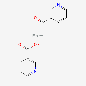molecular formula C12H8MnN2O4 B15341318 Manganese dinicotinate CAS No. 28029-54-1