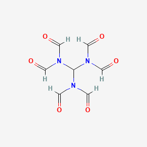 molecular formula C7H7N3O6 B15341343 Tris(diformylamino)methane 