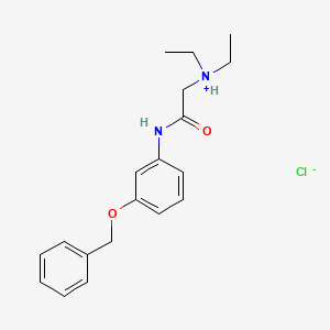 molecular formula C19H25ClN2O2 B15341360 Acetanilide, 3'-benzyloxy-2-diethylamino-, hydrochloride CAS No. 19514-90-0