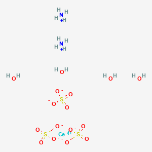 molecular formula CeH16N2O16S3 B15341393 Ammoniumcerium(IV)sulfate,Ammoniumcericsulfate,Cericammoniumsulfate 