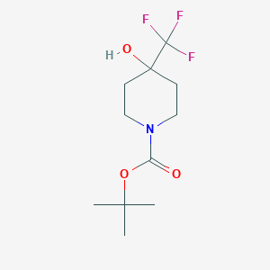 molecular formula C11H18F3NO3 B153414 Tert-butyl 4-hydroxy-4-(trifluoromethyl)piperidine-1-carboxylate CAS No. 550371-74-9