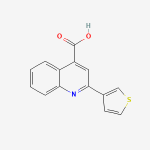 molecular formula C14H9NO2S B15341405 2-Thiophen-3-ylquinoline-4-carboxylic acid 