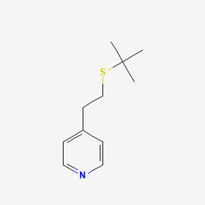 molecular formula C11H17NS B15341421 Pyridine, 4-(2-((1,1-dimethylethyl)thio)ethyl)- CAS No. 21221-20-5