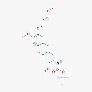 molecular formula C24H41NO6 B15341442 N-[1-hydroxy-4-[[4-methoxy-3-(3-methoxypropoxy)phenyl]methyl]-5-methylhexan-2-yl]carbamic acid tert-butyl ester CAS No. 172900-82-2