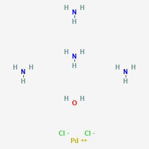 molecular formula Cl2H14N4OPd B15341574 Azane;palladium(2+);dichloride;hydrate 