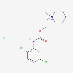 molecular formula C14H19Cl3N2O2 B15341589 2-Piperidinoethyl 2,5-dichlorocarbanilate hydrochloride CAS No. 20228-92-6