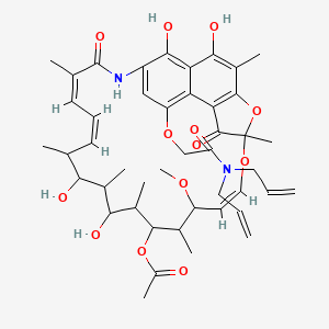 molecular formula C45H58N2O13 B15341606 Rifamycin B diallylamide CAS No. 17607-45-3