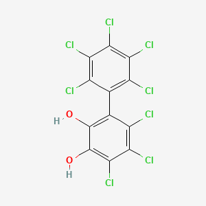 molecular formula C12H2Cl8O2 B15341628 Octachlorobiphenyldiol CAS No. 36117-76-7
