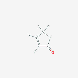molecular formula C9H14O B15341643 2,3,4,4-Tetramethylcyclopent-2-enone CAS No. 30434-70-9