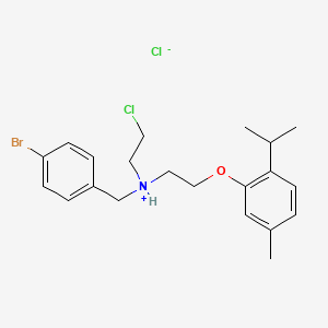 molecular formula C21H28BrCl2NO B15341664 p-Bromo-N-(2-chloroethyl)-N-(2-(p-cymene-3-yloxy)ethyl)benzylamine hydrochloride CAS No. 16793-70-7