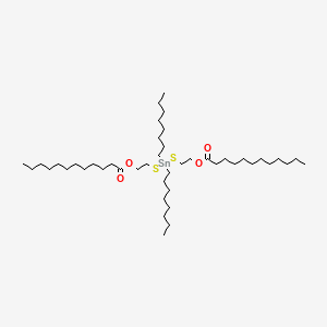 molecular formula C44H88O4S2Sn B15341729 Dioctyltinbis[2-(dodecanoyloxy)ethylmercaptide] CAS No. 28570-25-4