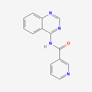 molecular formula C14H10N4O B15341745 N-quinazolin-4-ylpyridine-3-carboxamide 