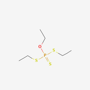 molecular formula C6H15OPS3 B15341825 Phosphorotrithioic acid, O,S,S-triethyl ester CAS No. 3347-30-6