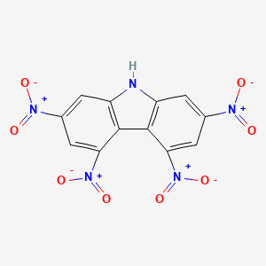molecular formula C12H5N5O8 B15341870 2,4,5,7-Tetranitrocarbazole CAS No. 28453-24-9