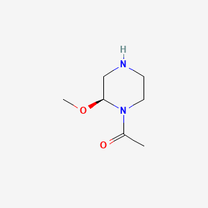 molecular formula C7H14N2O2 B15341934 (2S)-1-Acetyl-2-methoxypiperazine 