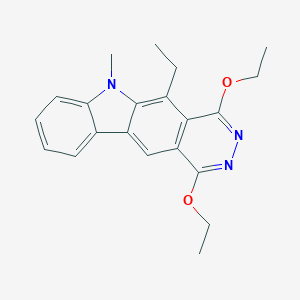 molecular formula C21H23N3O2 B153420 1,4-Diethoxy-5-ethyl-6-methyl-6H-pyridazino(4,5-b)carbazole CAS No. 126828-40-8