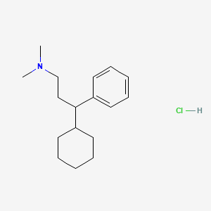 molecular formula C17H28ClN B15342010 N,N-Dimethyl-3-cyclohexyl-3-phenyl propylamine hydrochloride CAS No. 15826-61-6